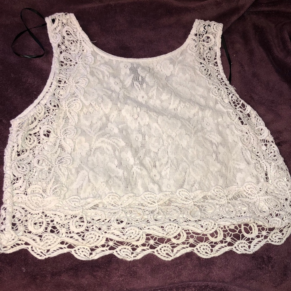Lace crop top.